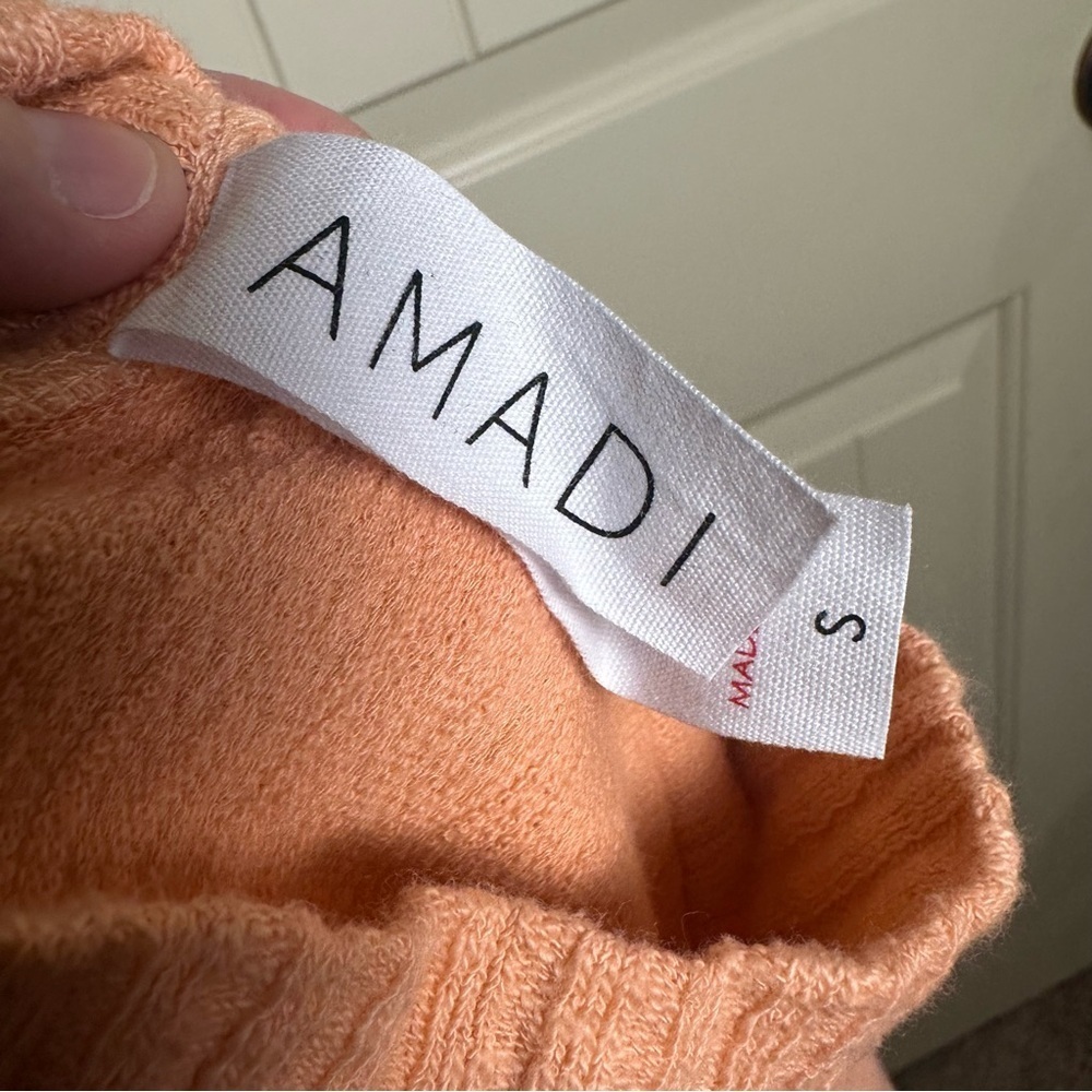 Amadi by Anthropologie Francesca Mock Neck Sweater Peach/Coral Pink NWT Small - Picture 16 of 16